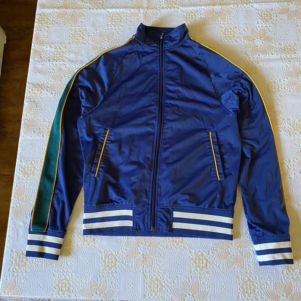 Men's Blue Zip-Up Sweater
